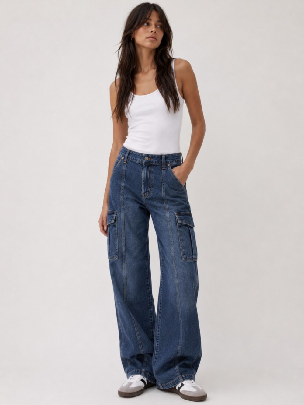 Gap 90s Loose Cargo Mid Rise Jeans Size 27 / 4